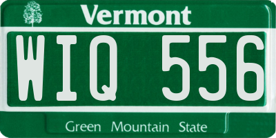 VT license plate WIQ556