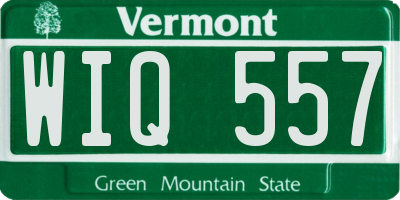 VT license plate WIQ557
