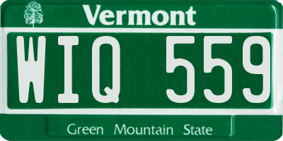 VT license plate WIQ559