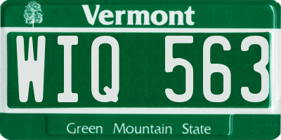 VT license plate WIQ563