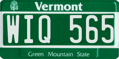 VT license plate WIQ565