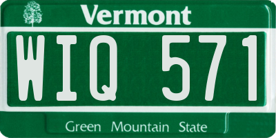 VT license plate WIQ571