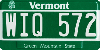 VT license plate WIQ572