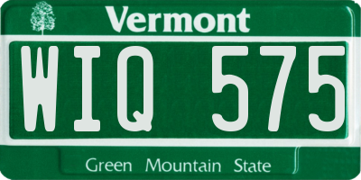 VT license plate WIQ575