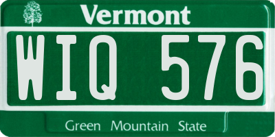 VT license plate WIQ576