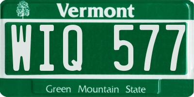 VT license plate WIQ577