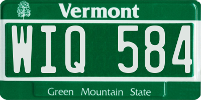 VT license plate WIQ584