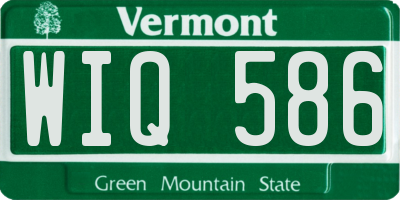 VT license plate WIQ586