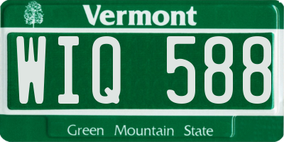 VT license plate WIQ588
