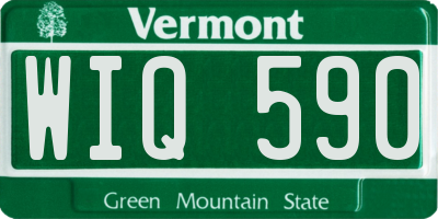 VT license plate WIQ590