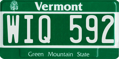 VT license plate WIQ592