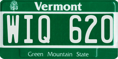 VT license plate WIQ620