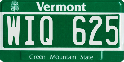 VT license plate WIQ625