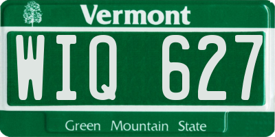 VT license plate WIQ627