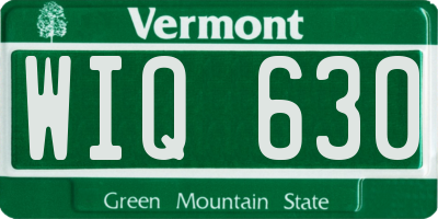 VT license plate WIQ630
