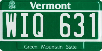 VT license plate WIQ631