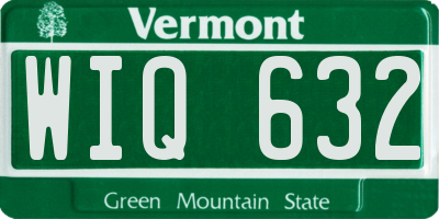 VT license plate WIQ632