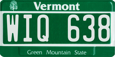 VT license plate WIQ638