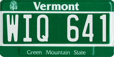 VT license plate WIQ641