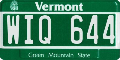 VT license plate WIQ644