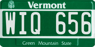VT license plate WIQ656