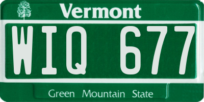 VT license plate WIQ677