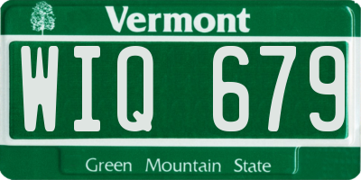 VT license plate WIQ679