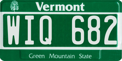 VT license plate WIQ682