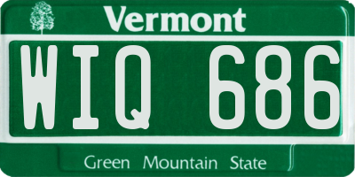VT license plate WIQ686
