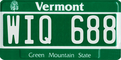 VT license plate WIQ688