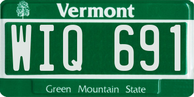 VT license plate WIQ691