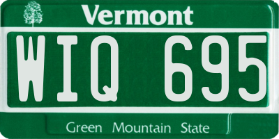 VT license plate WIQ695