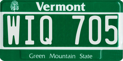 VT license plate WIQ705