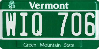 VT license plate WIQ706