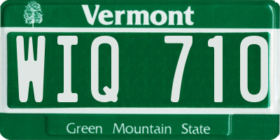 VT license plate WIQ710