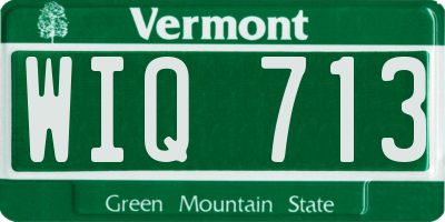 VT license plate WIQ713