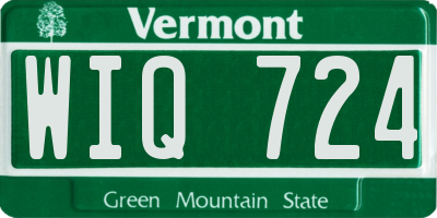 VT license plate WIQ724