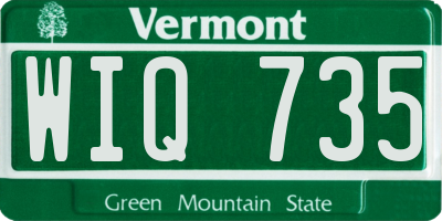 VT license plate WIQ735
