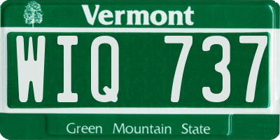 VT license plate WIQ737