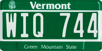 VT license plate WIQ744