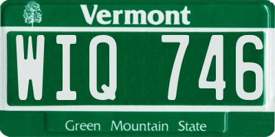 VT license plate WIQ746