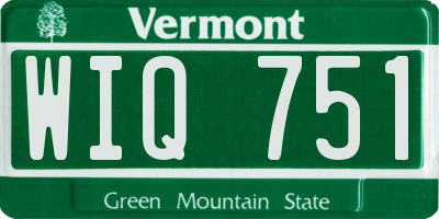 VT license plate WIQ751