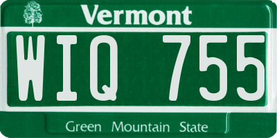 VT license plate WIQ755