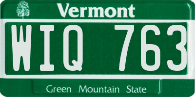 VT license plate WIQ763