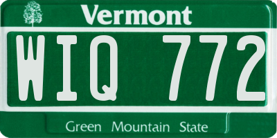 VT license plate WIQ772