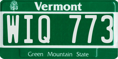 VT license plate WIQ773