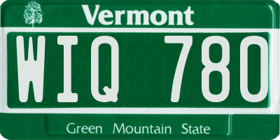 VT license plate WIQ780