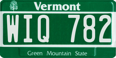 VT license plate WIQ782