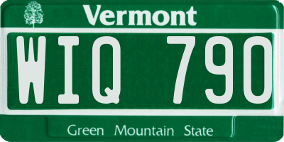 VT license plate WIQ790