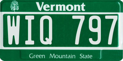 VT license plate WIQ797
